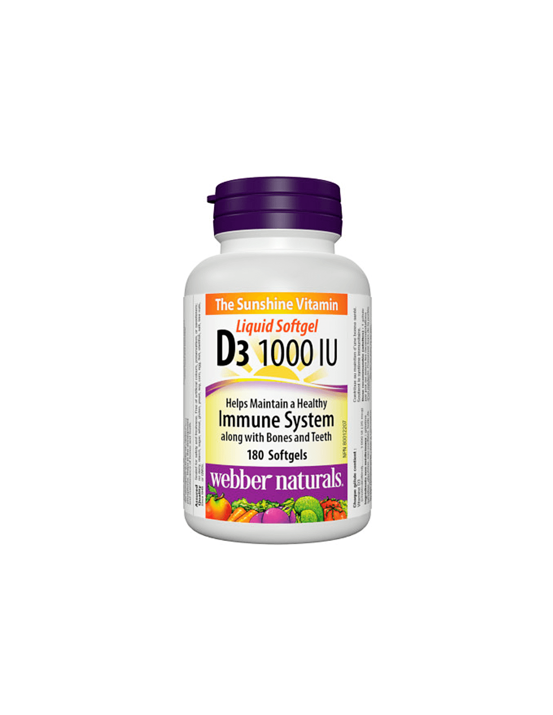 Vitamin D3 1000 IE – Vitamin D3, 180 Softgel-Kapseln