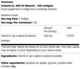 Vitamin E 400 IE natürlich 100 Gelkapseln