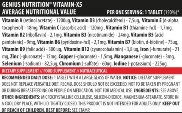 Vitamin-X5 – 120 Tabletten