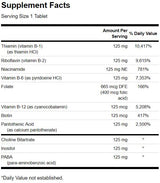 Vitamin B -125 -Komplex - hohe Potenz 250 Kapseln
