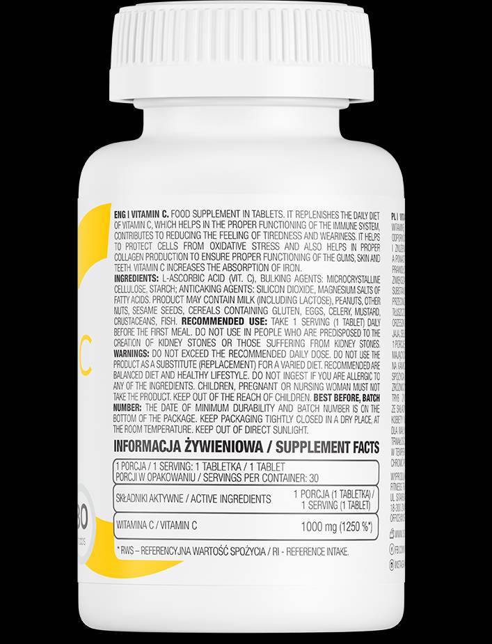 Vitamin C 1000 mg - 30 Tabletten