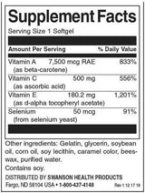 Vitamine A, C, E und Selen – 60 Gelkapseln