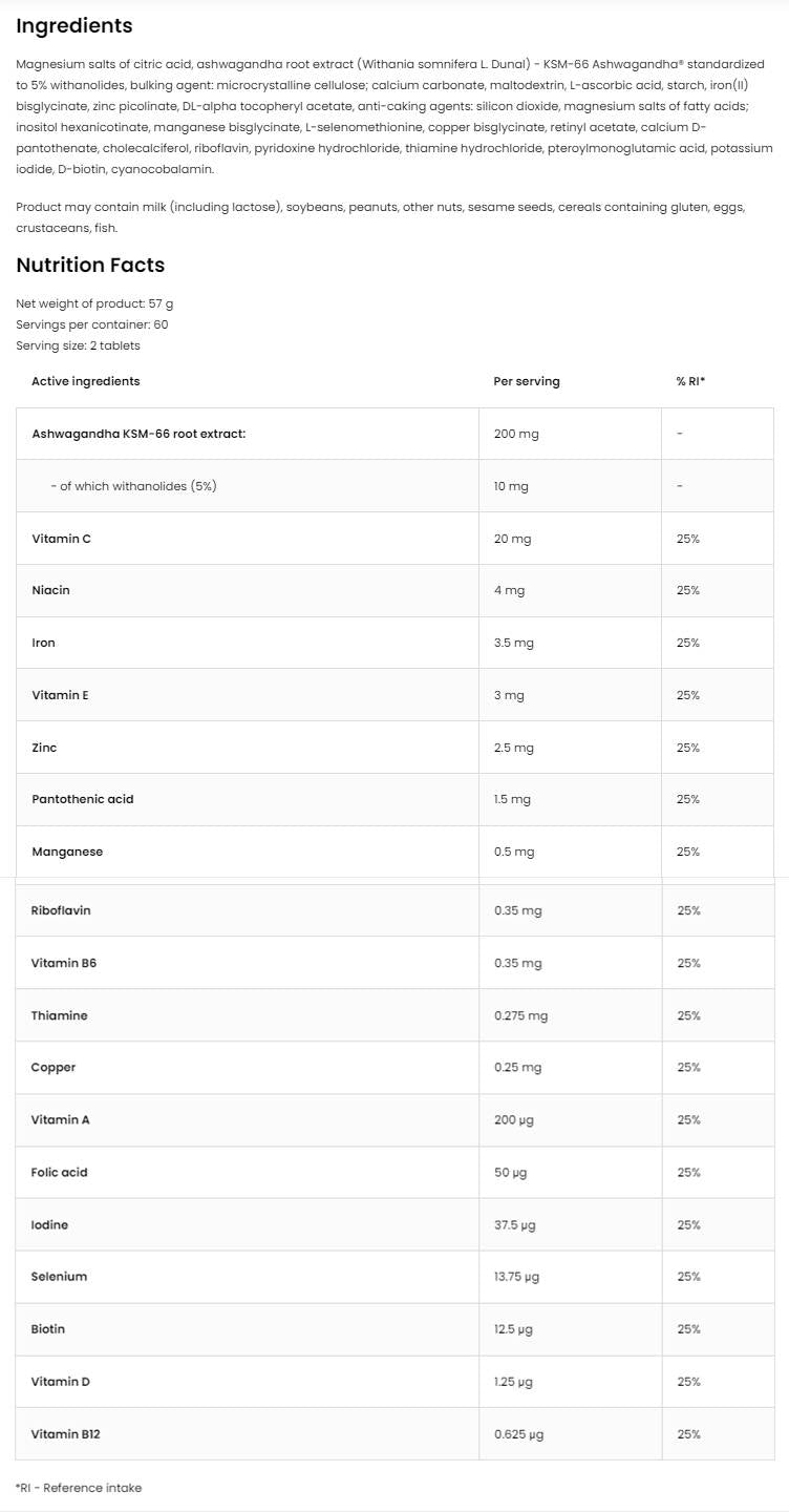 VitandMin + Ashwagandha | Multivitaminformel + KSM-66® 120 Tabletten