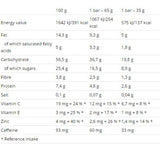Spannungs-Energiekuchen mit Koffein 65g 25 x 65 Gramm