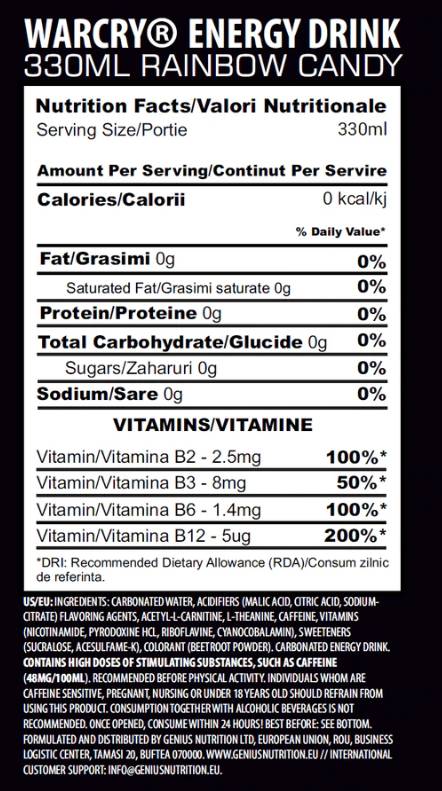 WarCry Energy Drink – 330 ml