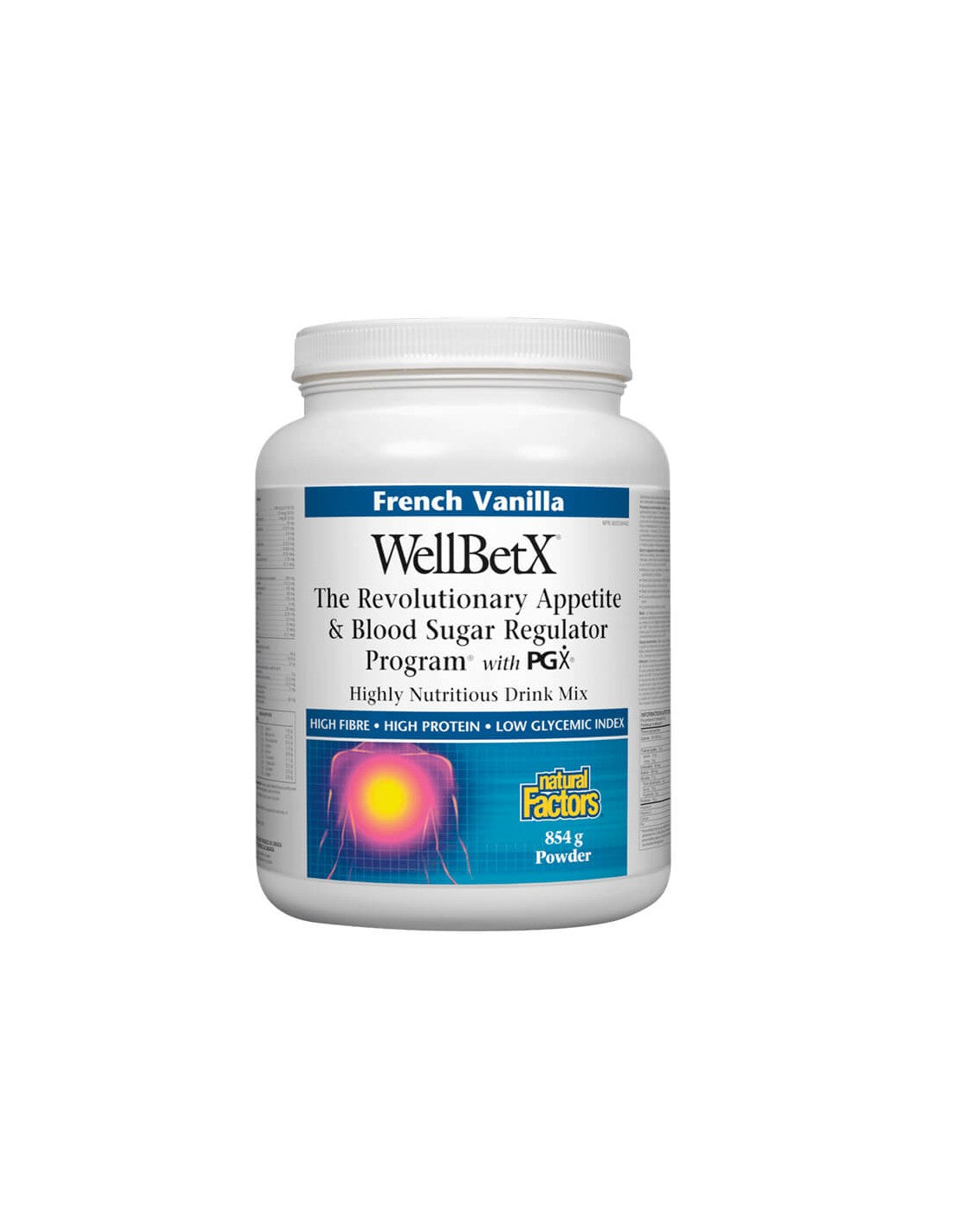 WellBetX mit PGX – Appetit- und Blutzuckerkontrolle, 854 g Pulver, Vanillegeschmack