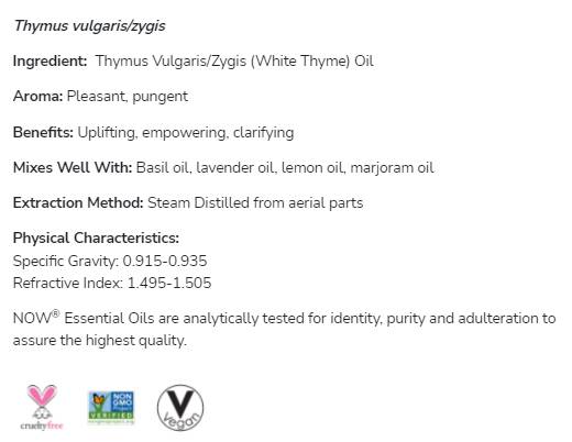Weißes Thymianöl | 100 % Thymus vulgaris/Zygis – 30 ml