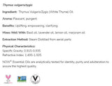 Weißes Thymianöl | 100 % Thymus vulgaris/Zygis – 30 ml
