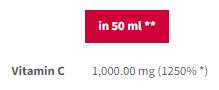 Vitamin C 2000 Schuss - 100 ml