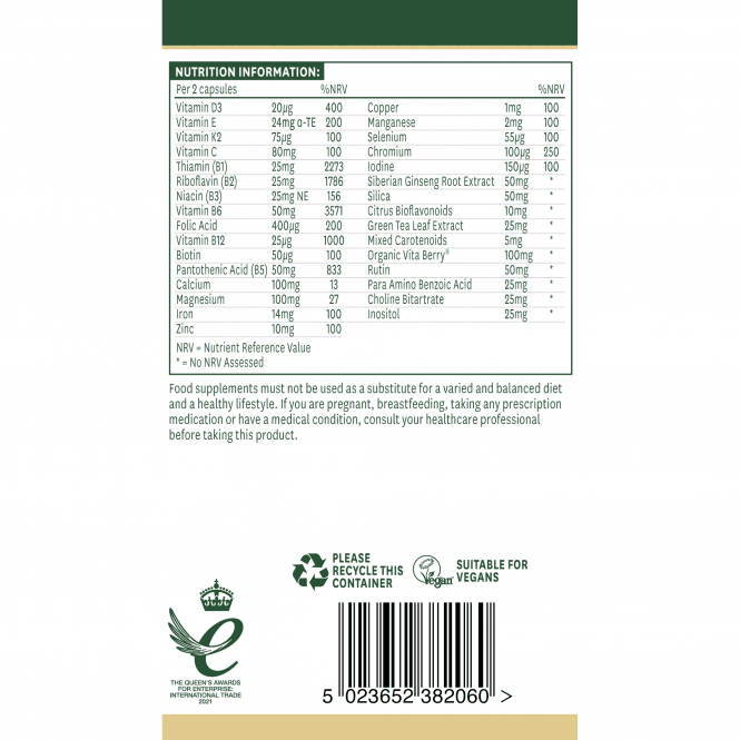 Multivitamine und Mineralien für Frauen 60 Kapseln NaturesAid