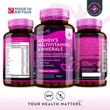 Multivitamine für Frauen mit Biotin und Hyaluronsäure, 180 vegane Tabletten