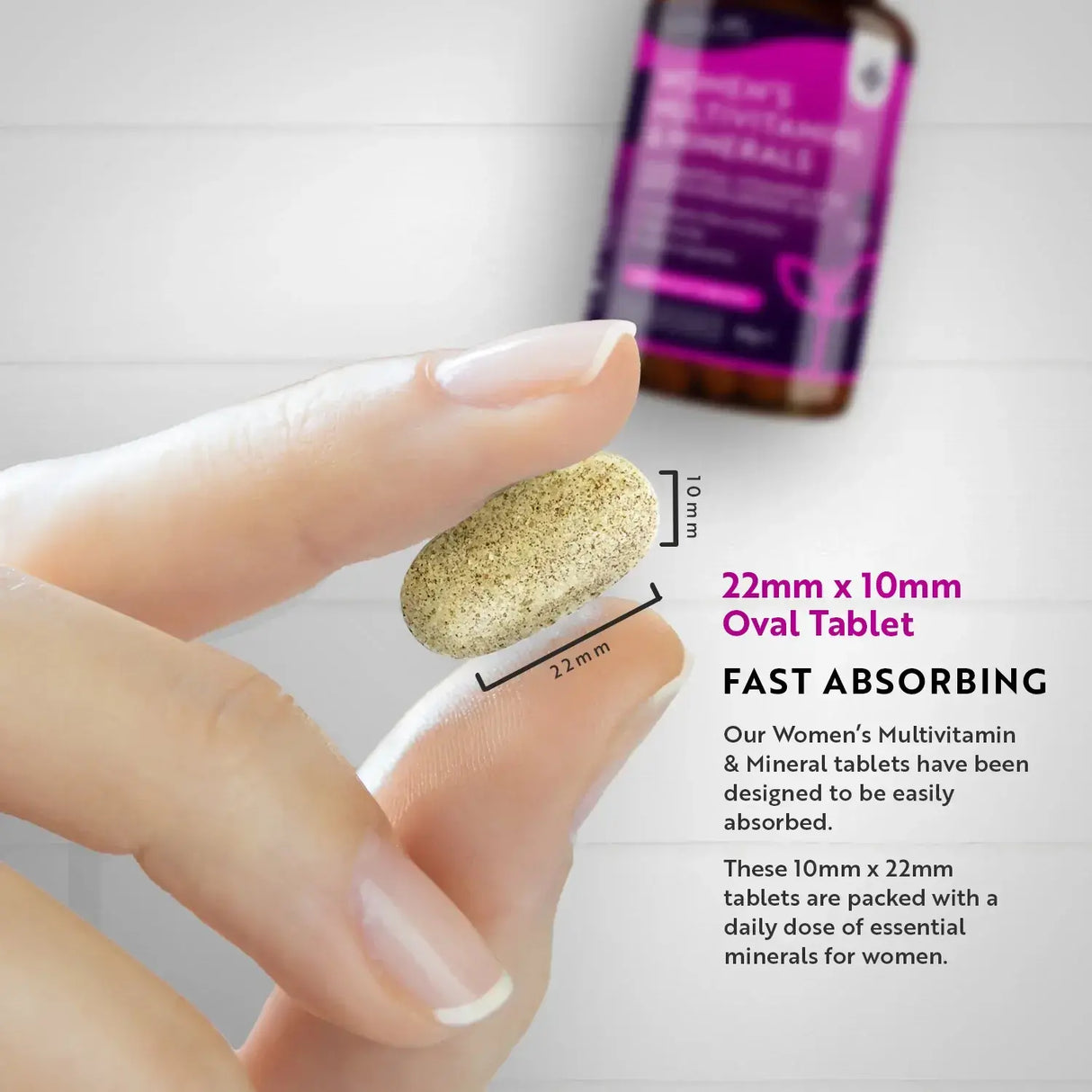 Multivitamine für Frauen mit Biotin und Hyaluronsäure, 180 vegane Tabletten