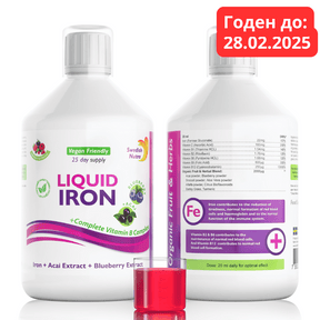 Iron with B-complex and organic fruit and herb extract 500 ml /Vegan/ - Nutra Best Europe