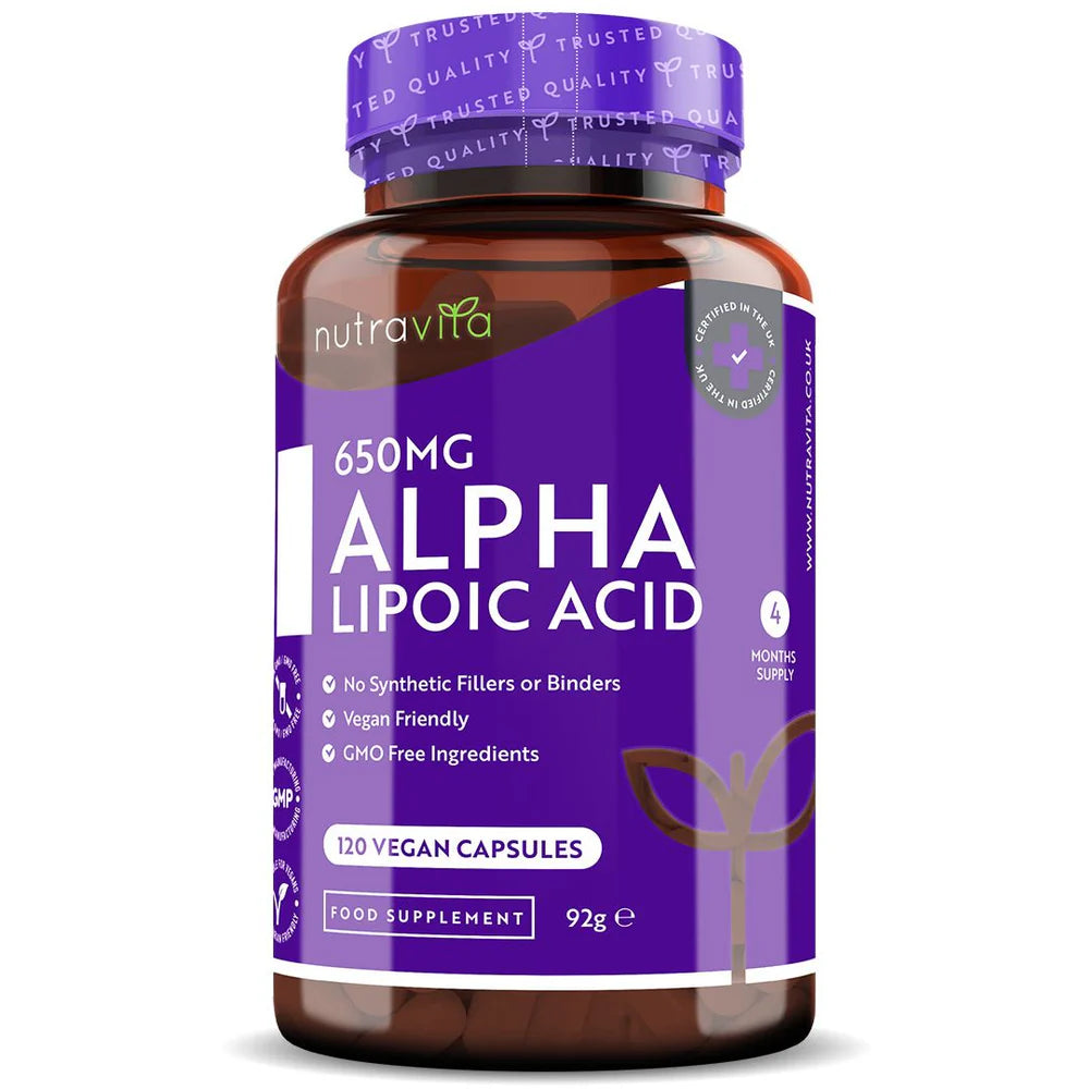 Alpha-Liponsäure 650 mg /120 Kapseln, 120 Dosen/ <tc>Nutravita</tc>