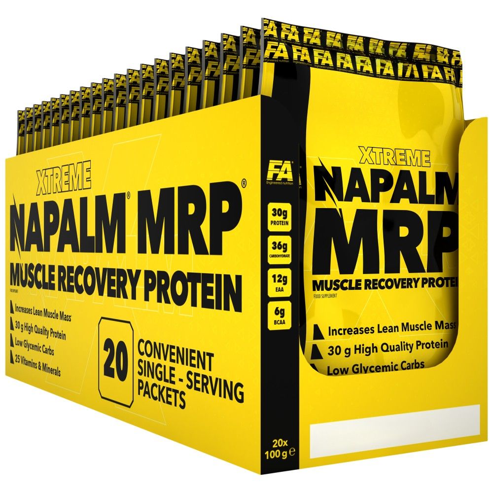 Xtreme Napalm MRP | Muskelregenerationsprotein – Mahlzeitenersatz – 20 x 100 Gramm