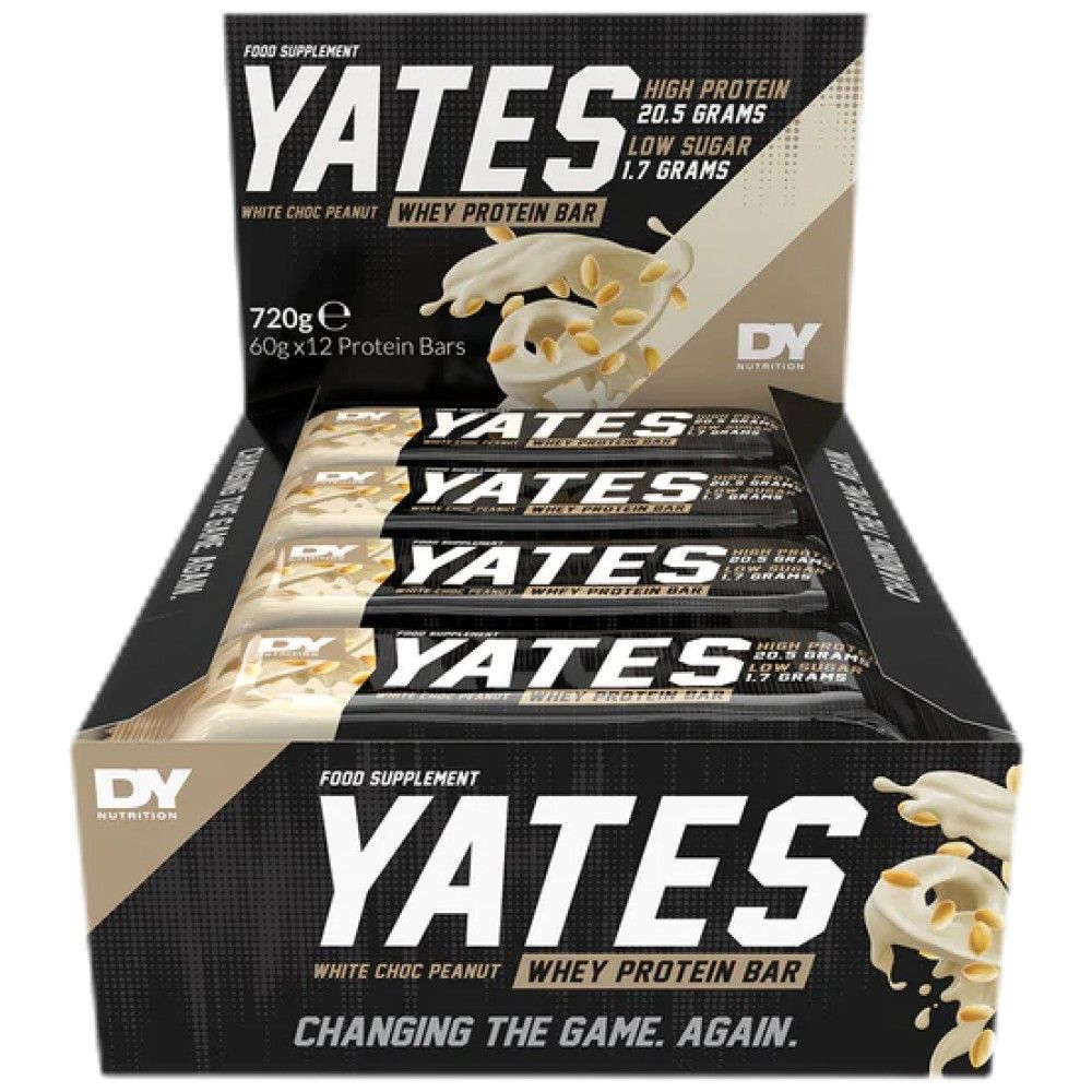 Yates Molkenproteinriegel | Ohne Zucker – 12 x 60 Gramm