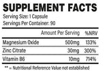ZMA | Zink, Magnesium und B6 – 90 Kapseln