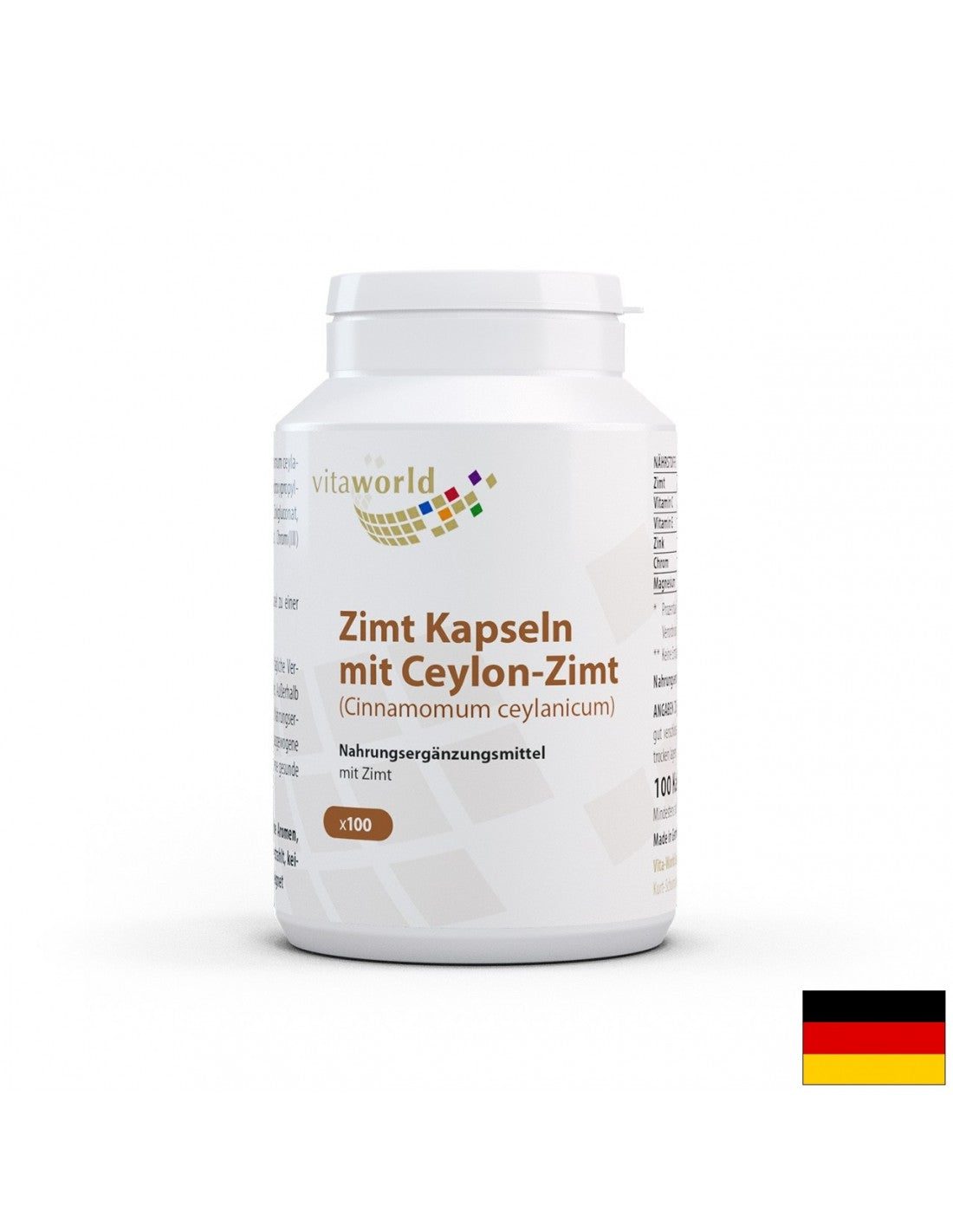 Zimt Kapseln mit Ceylon-Zimt/Ceylon-Zimt, 100 Kapseln
