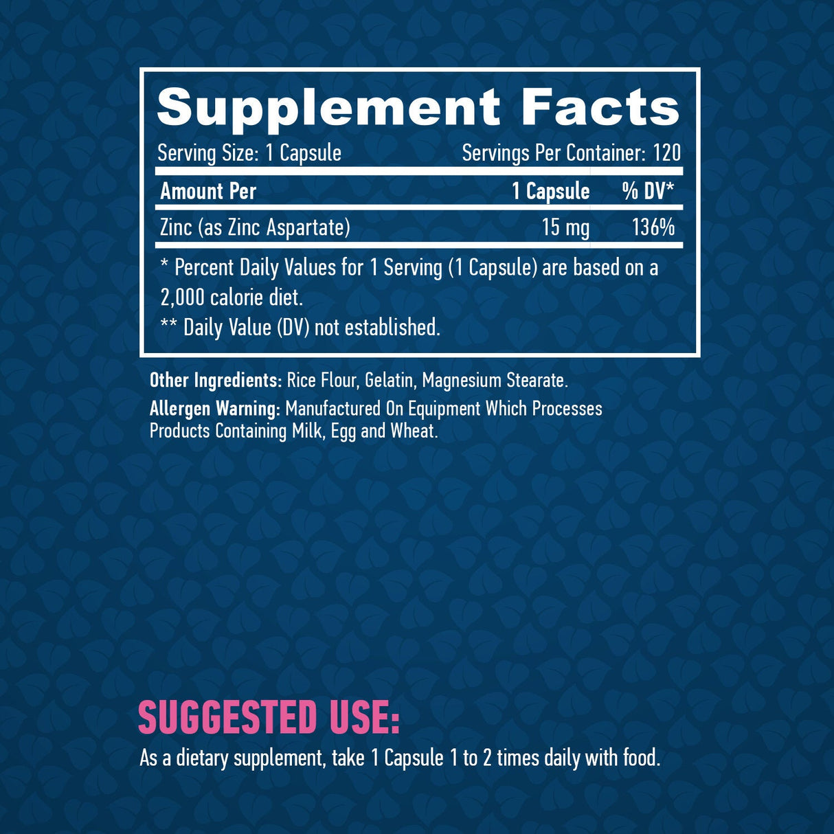 Zink 15 mg./120 Kapseln.