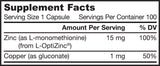 Zink Balance/L-Opti Zink 15 mg – 100 Kapseln