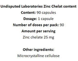 Zinkchelat 25 mg – 90 Kapseln