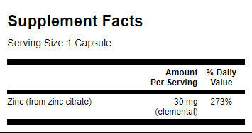 Zink/Citrat/ 30 mg./60 Kapseln. - 0