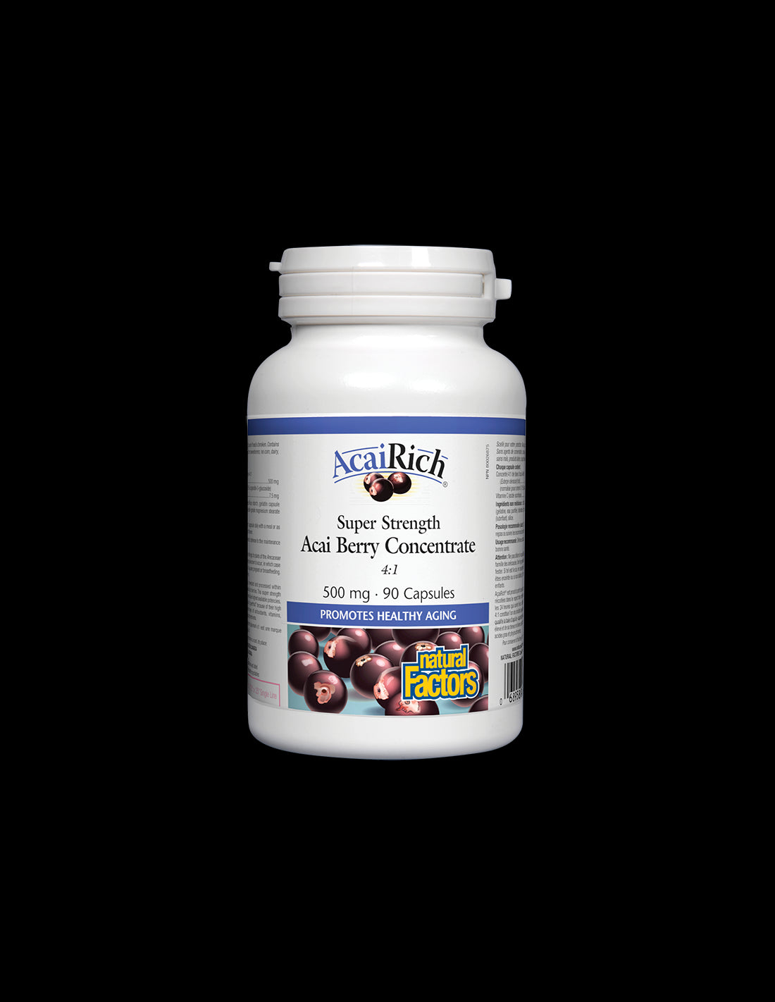 Acai Berry -Konzentrat 4: 1 500 mg - 90 Kapseln