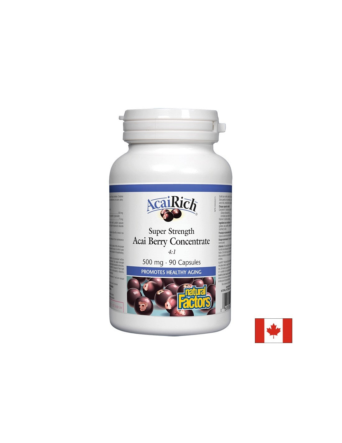 Acai Berry -Konzentrat 4: 1 500 mg - 90 Kapseln