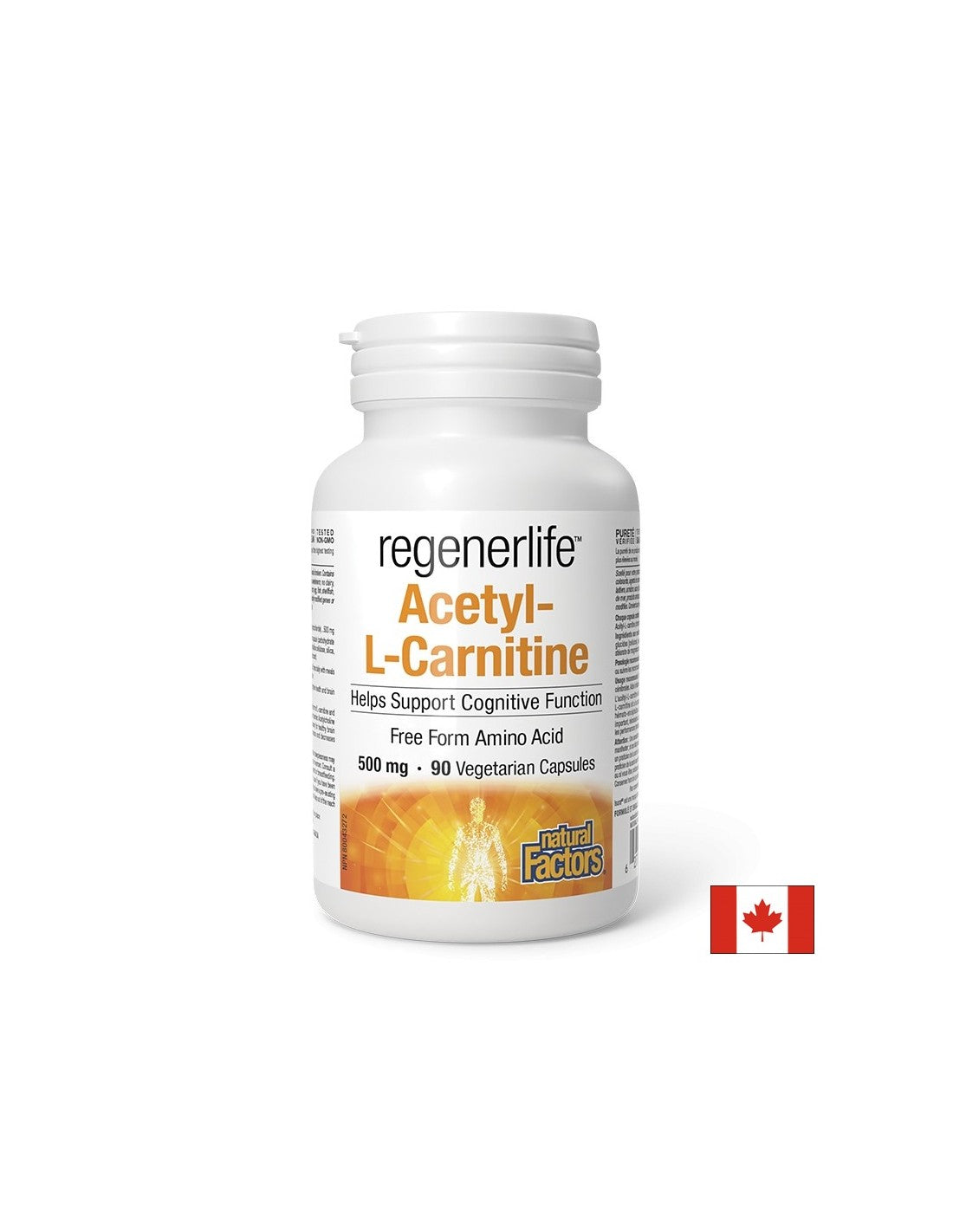Acetyl-L-Carnitin RegenerLife ™-Energie, Konzentration und Stoffwechselunterstützung, 90 Kapseln