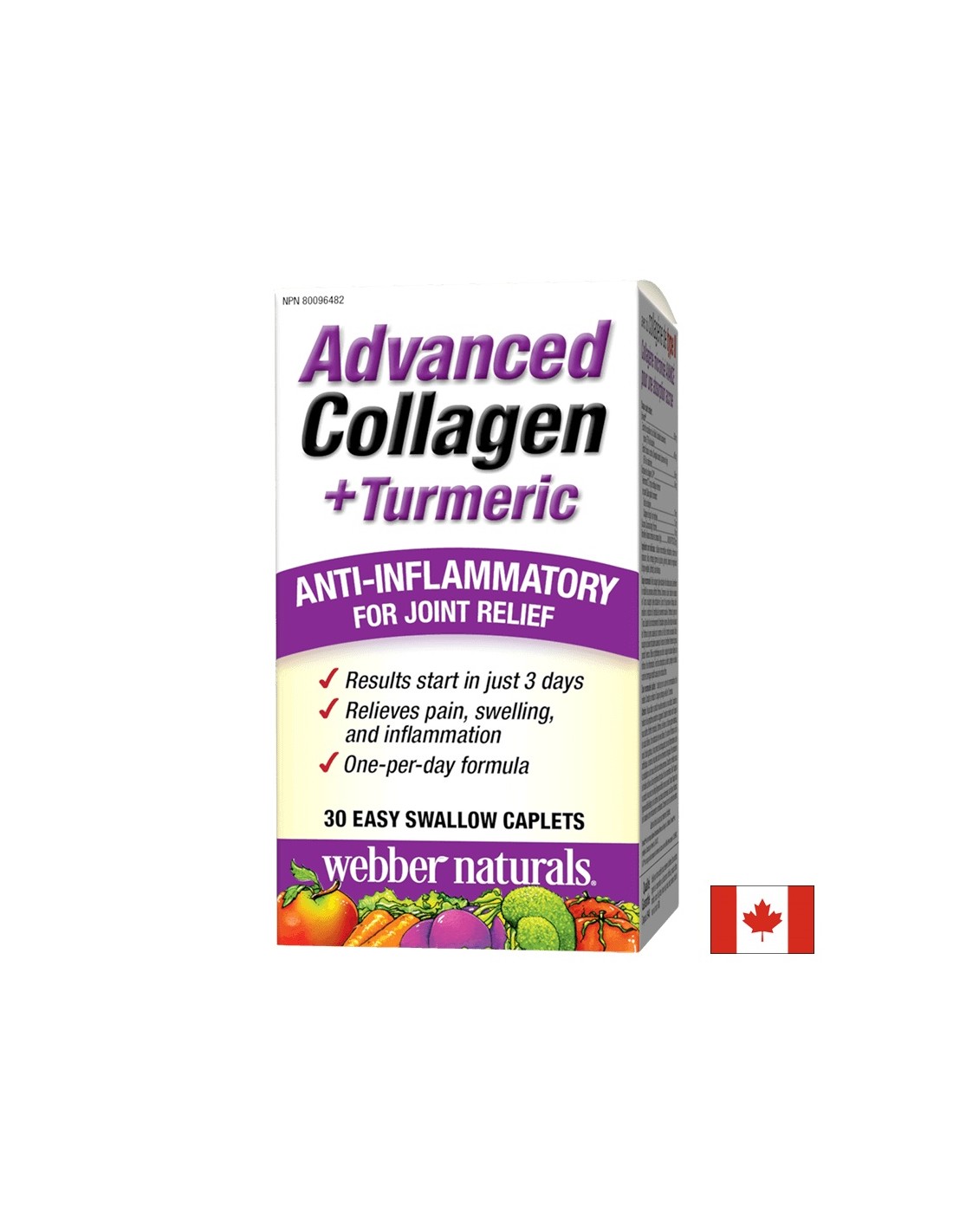 Advanced Collagen + Turmeric / Kollagen und Kurkuma für gesunde Gelenke, 30 Mini-Kapseln <tc>Webber Naturals</tc>