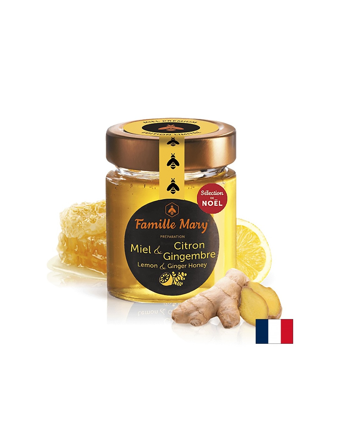Akazienhonig mit Zitrone und Ingwer, 170 g