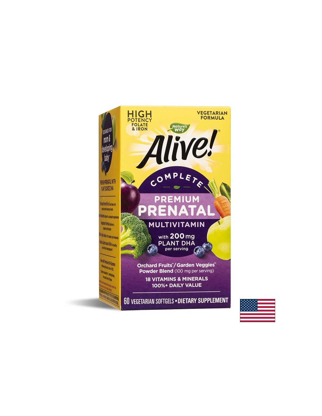 <tc>Alive</tc>! Komplettes pränatales Multivitamin | Premium-Formel - 60 Gelkapseln