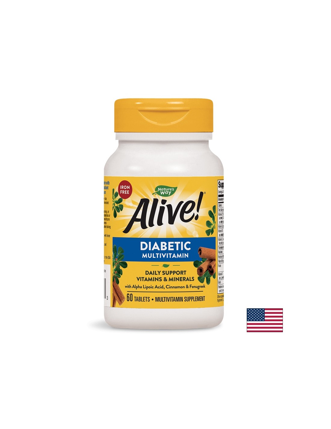Multivitamine für Diabetiker Vollwertkost <tc>Alive</tc>! - <tc>Alive</tc>! Diabetiker-Multivitamin, 60 Tabletten Nature's Way
