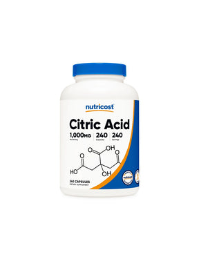 Alkaline-acid balance - Citric acid, 240 capsules - Nutra Best Europe