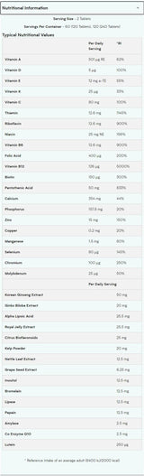 Alpha Männer Super Multi Vitamin - 240 Tabletten