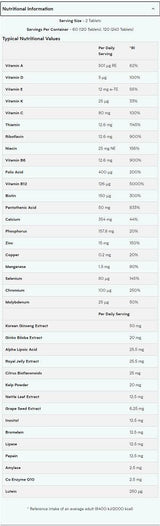 Alpha Männer Super Multi Vitamin - 120 Tabletten