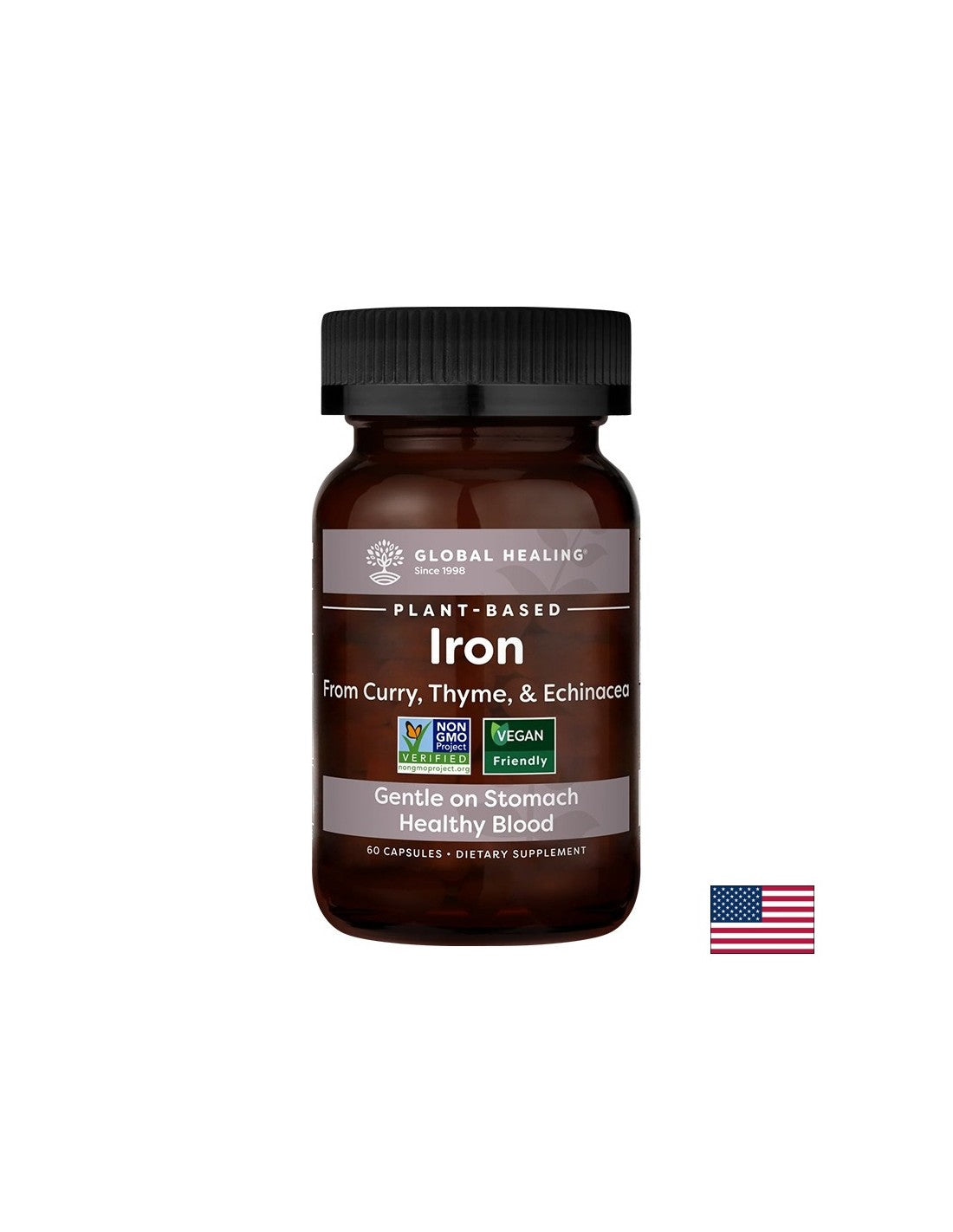 Anämie - Veganer Eisen (aus Curry, Thymian und Echinacea), 60 Kapseln