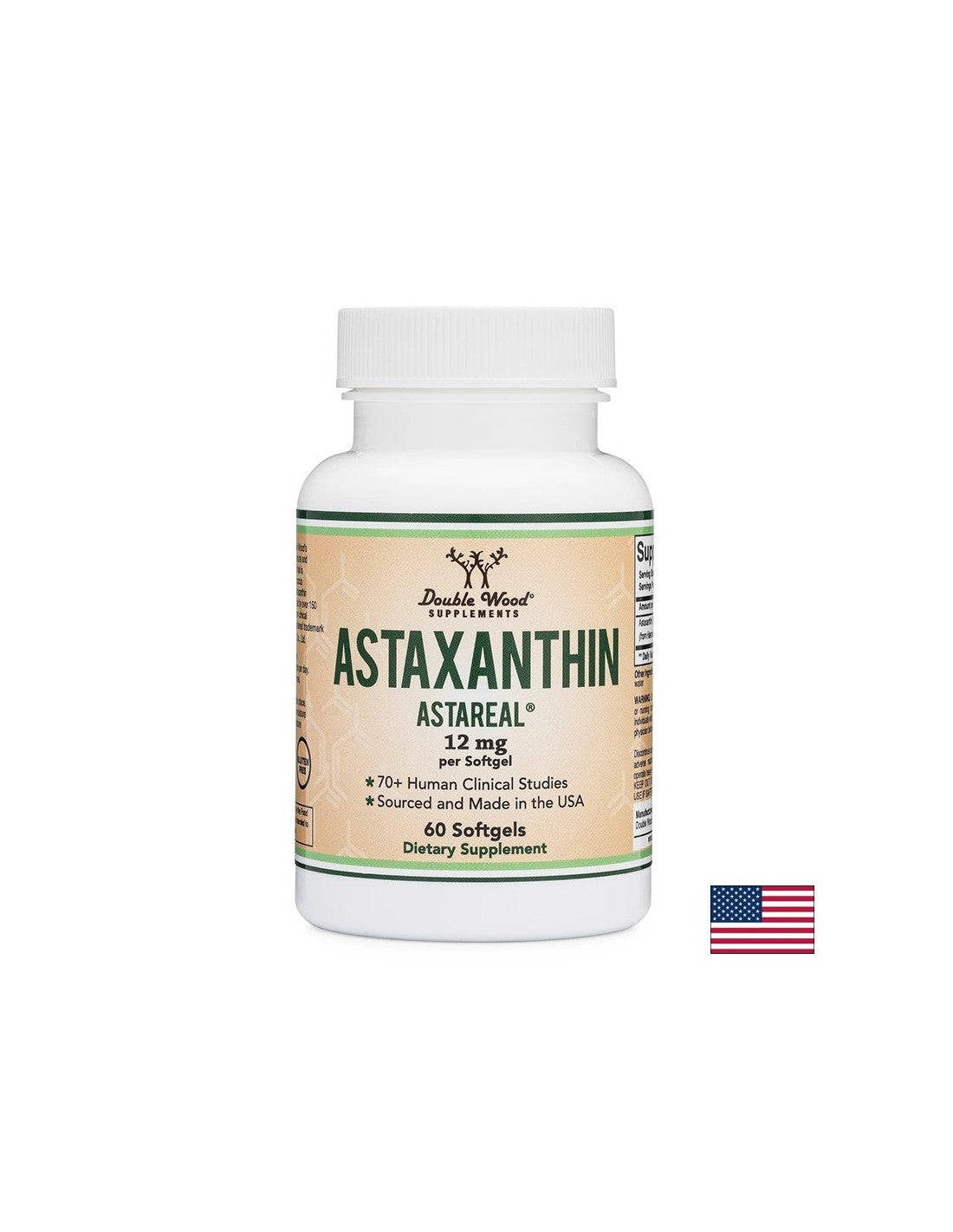 Antioxidans – Astaxanthin (Astaxanthin Astareal), 12 mg x 60 Softgel-Kapseln <tc>Double Wood</tc>