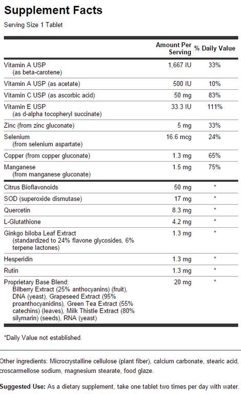 Hohe Potenz -Antioxidans 270 Tabletten