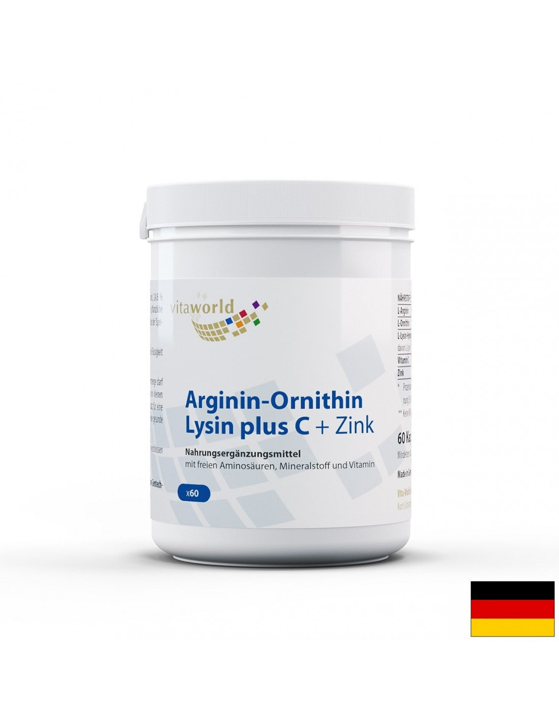 ARGININ-ARNITHINE-LYSIN + C + Zink / Arginin-Annithin-Lysin + Vitamin C + Zink, 60 Kapseln