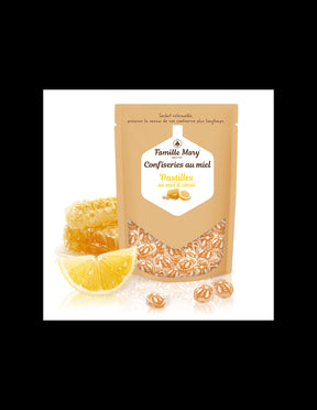 Herbal candy with honey and lemon for a healthy throat, 250 g - Nutra Best Europe