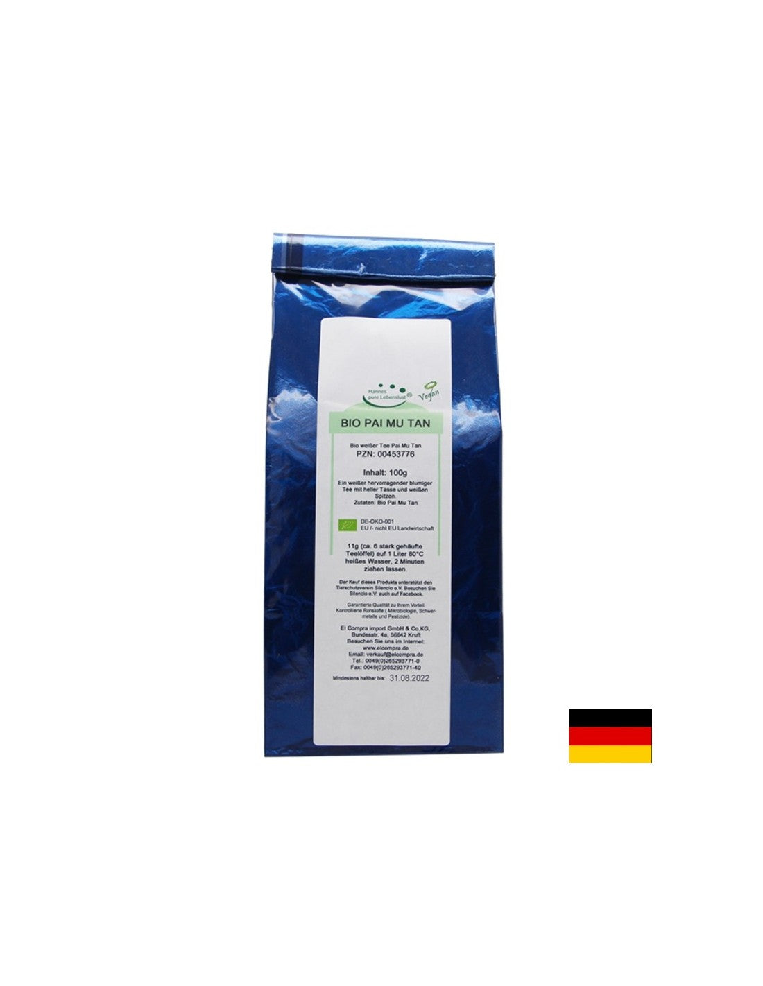 Bio Pai mu tan - Bio -Tee von Pai mu tan (chinesischer weißer Tee), 100 g El Compra