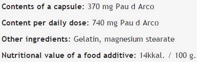 Pau d'Arco 370 mg - 100 Kapseln