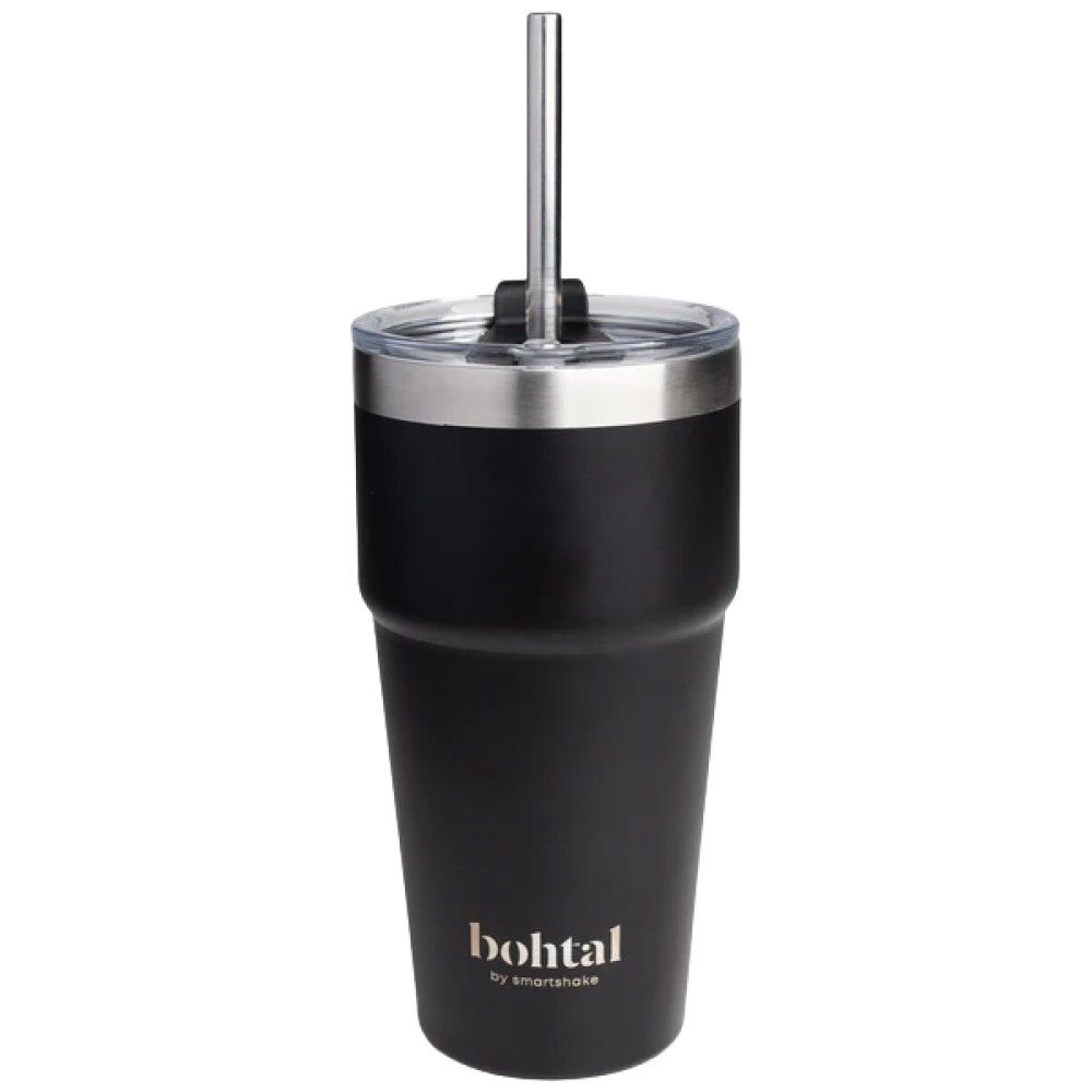 Bohtal Isolierter Reisebech | Schwarz - 600 ml
