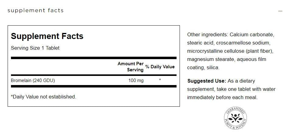 Bromelain 100 mg - 100 Tabletten