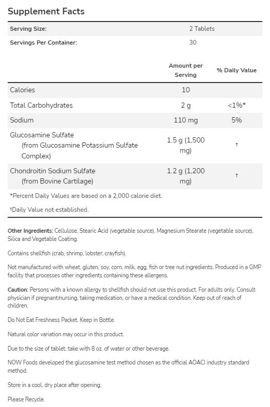 Glucosamin & Chondroitin / zusätzliche Stärke - 240 Tabletten