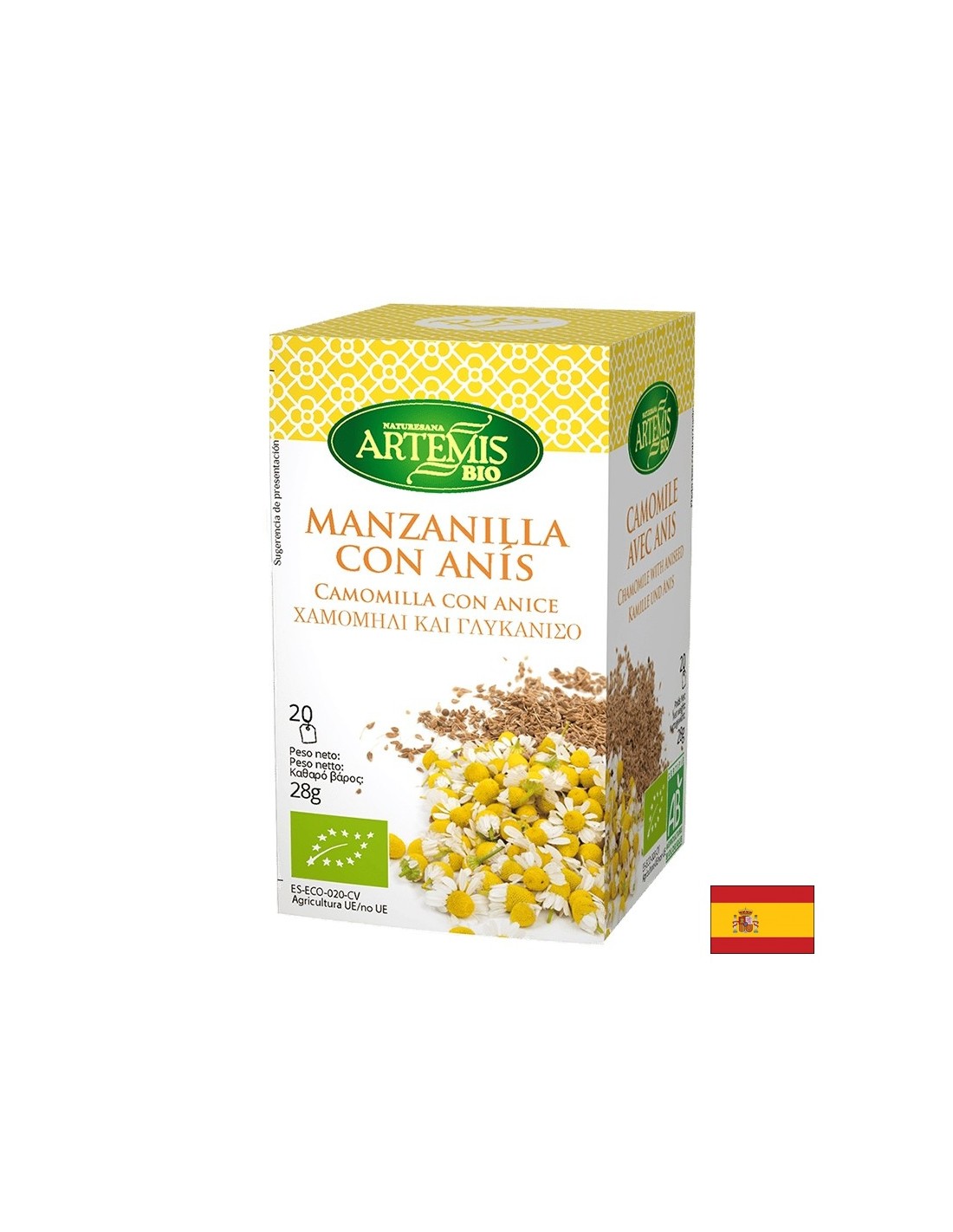 Tee mit Kamille und Anis Bio, 20 Filtertaschen