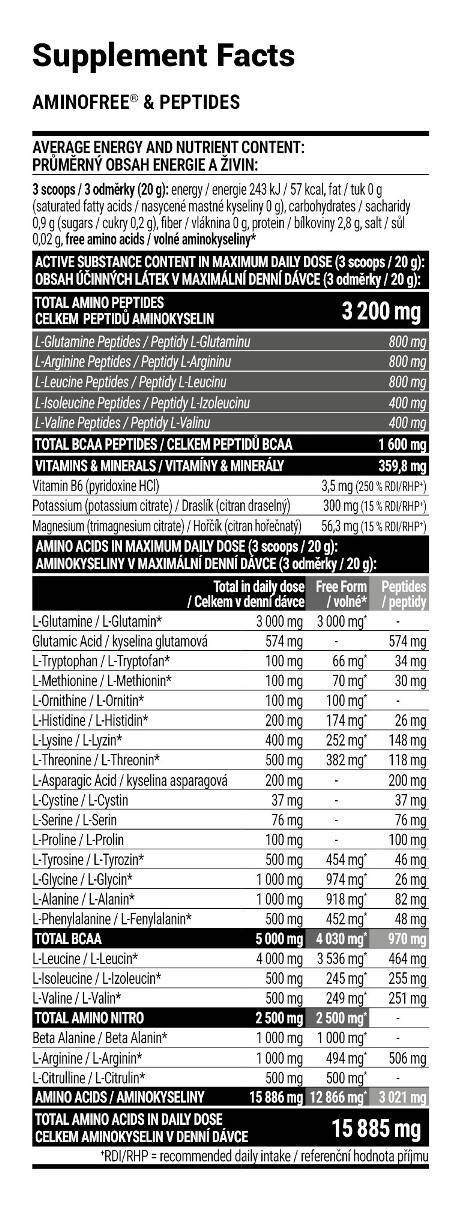 Aminofree & Peptide - 400 Gramm