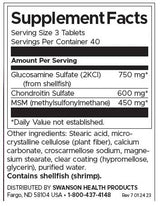 Glucosamin, Chondroitin & MSM - höchste Stärke - 120 Tabletten