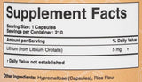 Lithium -Orotat 5 mg - 210 Kapseln